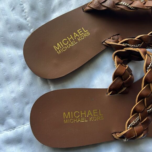 MICHAEL Michael Kors Brown Braided Sandals - Picture 4 of 6